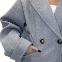 cappotto lungo con bottoni facing